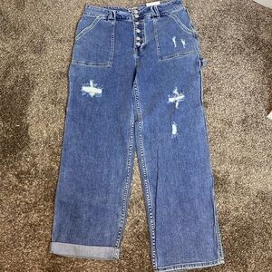 SO Straight Super High Waist Carpenter Jeans Juniors 13/31W NWT